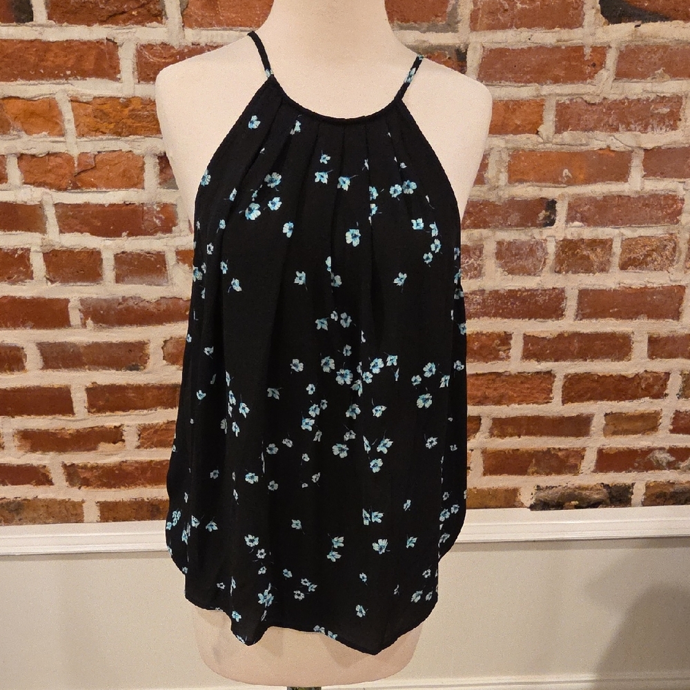 CeCe Black Floral Camisole